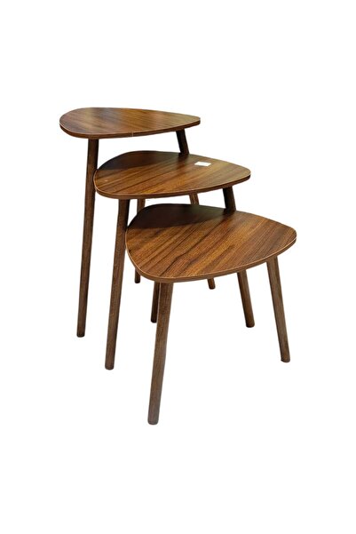 Generic Mid-century modern Scandinavian style nesting wooden table set