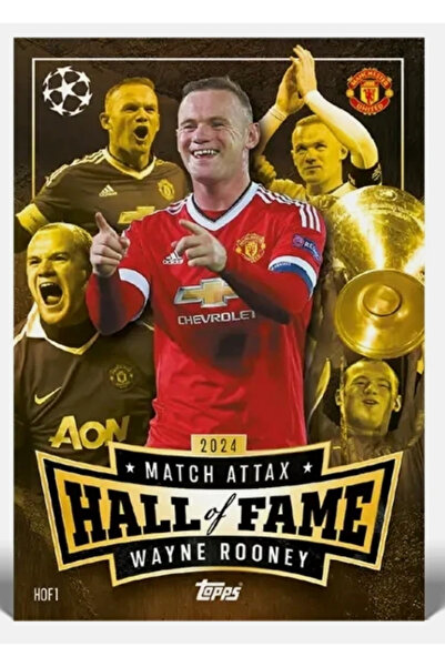Topps Wayne Rooney HALL OF FAME Match Attax 2025 Manchester United HOF 1 Chro...