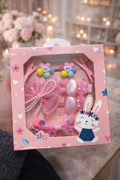 HEDCOLLECTION Mini Prenses Pembe Toka Koleksiyonu