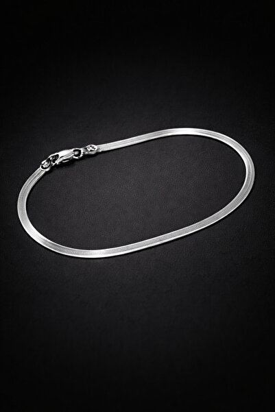 OSMANLI GÜMÜŞ Erkek Kadın Gümüş Bileklik - Yassı Ezme İnce Zarif Model Kadın ...