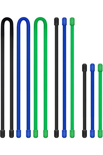 The Bros ZORBES9 قطع من أربطة الكابلات المصنوعة من السيليكون بأطوال 4 بوصات و...