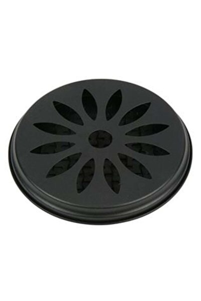 Aneliz Black Metal Support with Flower Pattern for Mosquito Coil Ø15 x 2 cm