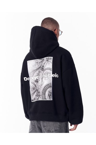 martin valen Urban DNA Aplike Patch Siyah Hoodie