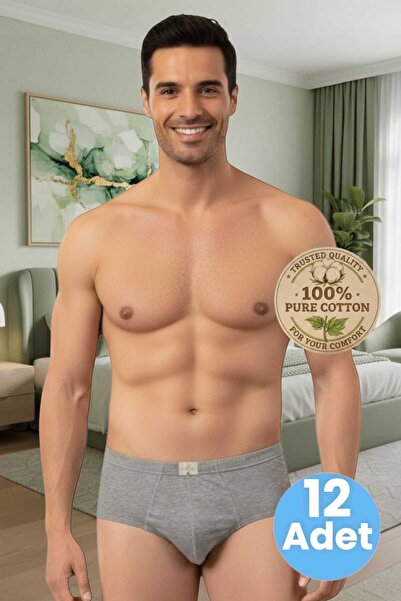 Uniquetrenders Men's 100% Cotton 12-Piece Combed Cotton Slip Underwear