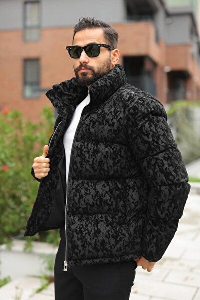 BASEL.CO Velvet Pattern Inflatable Coat