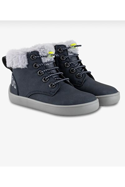HOPFRÖG Furry Boots Lacivert Nubuk Barefoot Çocuk Botu