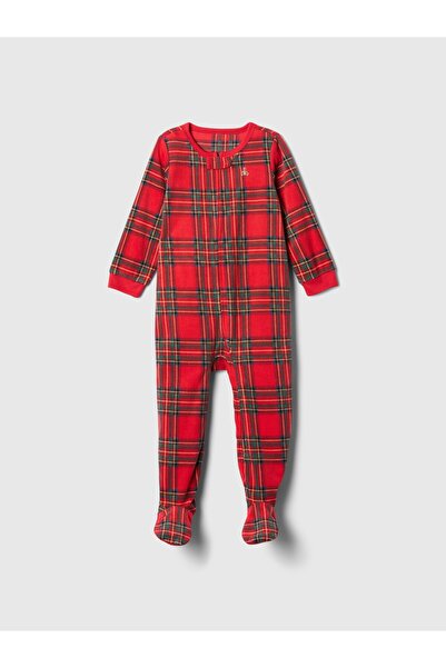 GAP Bebek Kırmızı Brannan Bear İşlemeli Tulum