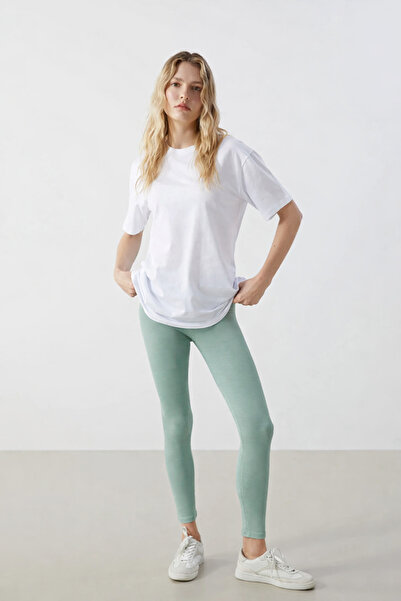 RAMİOR COLLECTION Γυναικείο Τυρκουάζ Ψηλόμεσο Βασικό Ελαστικό Καθημερινό Αθλη...