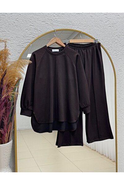 MİHRA STORE Evrenay Front and Sleeve Stitched Six Oval Trousers Suit-Mf1879 B...