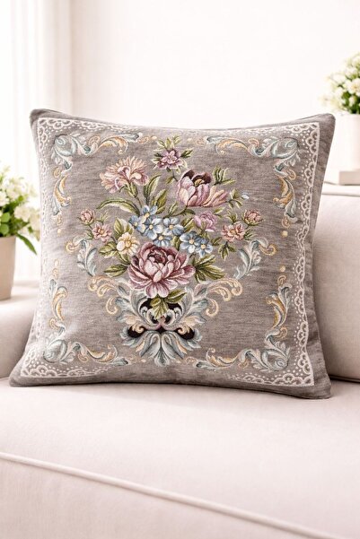 Yeshome Collection غطاء وسادة مزخرف بنمط الزهور من Classic Elegance مقاس 45x45