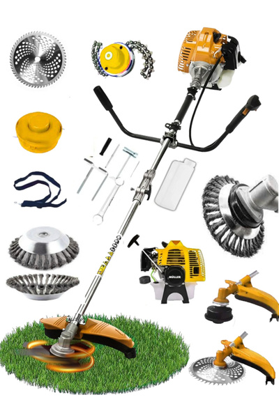 Pro Müller Alman Yan Tipi Benzinli Motorlu Ot Çalı Tırpanı Çim Biçme Makinesi...