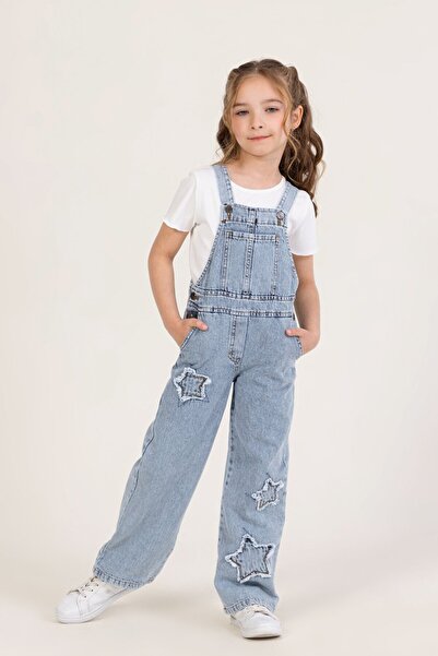 MONO Kız çocuk yıldızlı salopet