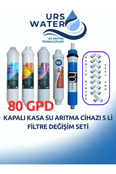 Jf 5 Lİ KAPALI KASA SU ARITMA FİLTRESİ DEĞİŞİM SETİ
