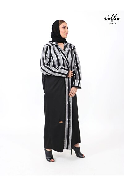 Stylish Stylish abaya with a Invisible Zipper in black
