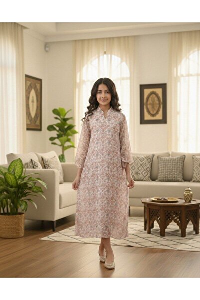 alqarat "Summer Breeze" Classic Print Midi Jalabiya