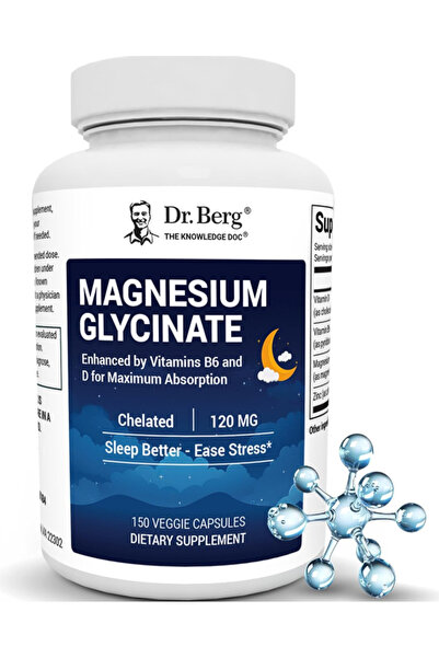 Dr. Berg Nutritionals Supplements Magnesium Glycinate 150ct – 4-in-1 Chelated...