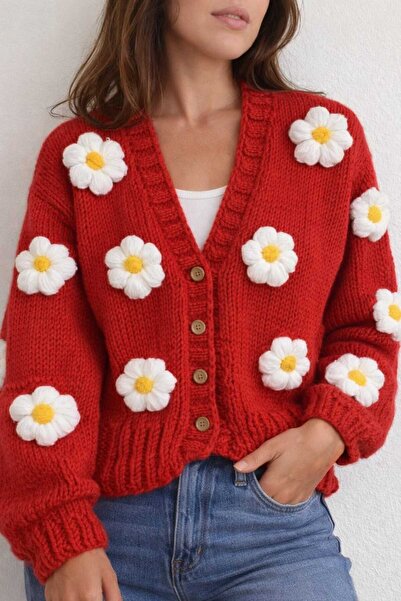 hobilanka Women's Knitted Cardigan, Hand-Knitted Cardigan, Special Production...