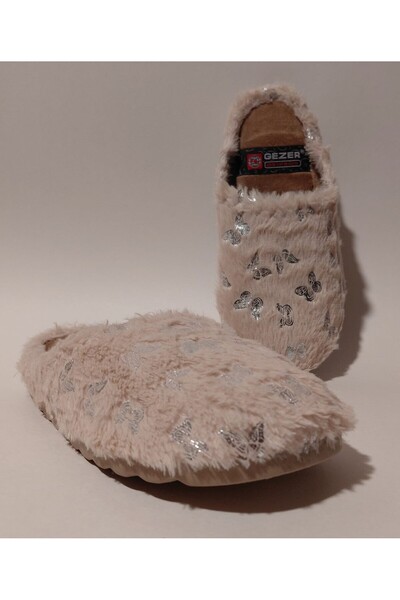 GEZER Shiny Butterfly-Detail Lightweight and Comfortable Beige Women's Winter...