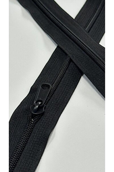 PASİFİK TEKSTİL SİYAH Kürsörü Takılmış, Dikime Hazır 35 cm Fermuar Seti (5 Adet)