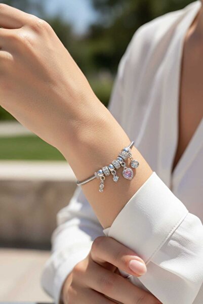 Aware Time Tarnish Stainless Steel Zircon Stone Bracelet