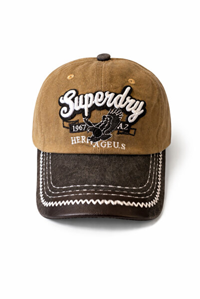 FEEMELS Vintage Look Denim Hat with Embroidery - Unisex Casual Baseball Cap