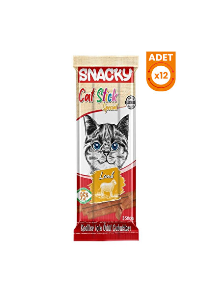 Snacky Stick Special Kuzulu Tahılsız Çubuk Kedi Ödül Maması 3x5 Gr 12 Adet