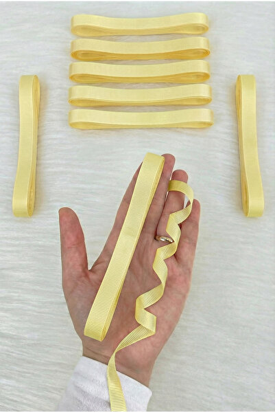 ZEYMERADE Yellow Grosgrain Ribbon 1 cm 10 Meters, Bohça Dowry Wedding Birthda...