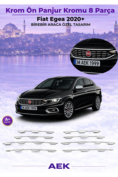 AEK Modern FİAT EGEA SD/HB 2020+ ARACA ÖZEL KROM ÖN PANJUR DİAMOND A+