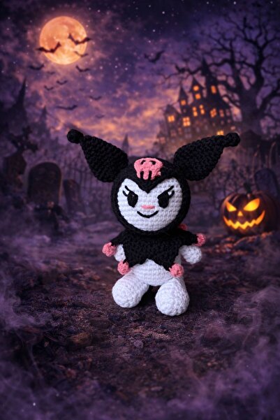 KayNal El Yapımı Amigurumi Kuromi Figürü – Örgü Dekoratif Oyuncak