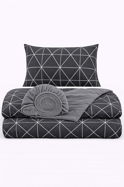 İQON Elastic Sheet Duvet Cover Set Single Size Otlt1 Gmtri
