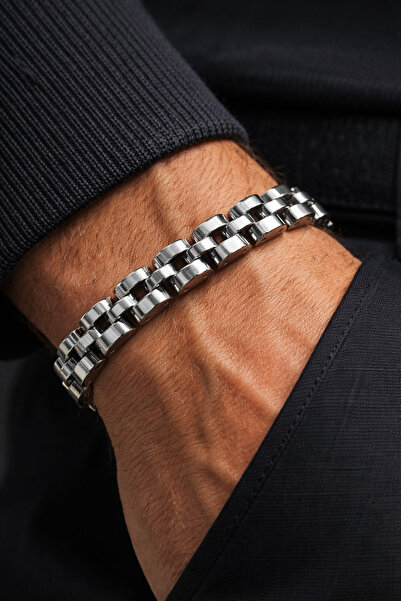 POKAK Men's Stainless Steel Bracelet - 19.5 cm