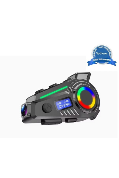Vothoon K19 Kameralı Motosiklet Kask Bluetooth Kulaklık Su Geçirmez Intercom ...