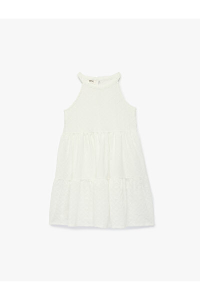 Koton Μίνι φόρεμα με λαιμόκοψη halter, αμάνικο και με βολάν