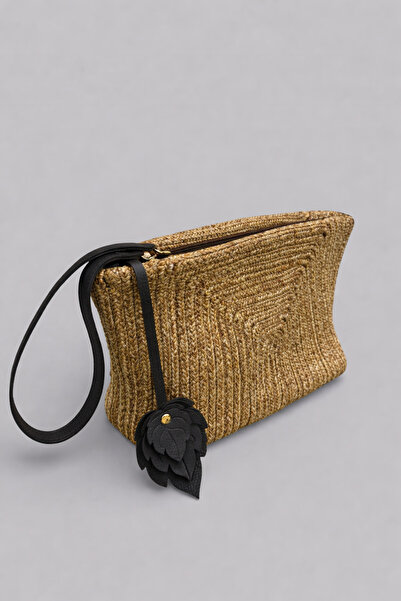 MaVaux Calia Extra Light Soft Rope Weave Genuine Leather Detailed Clutch and ...