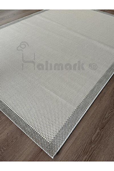 Dinarsu Sisal Prime 79270 - 095 | Sisal Prime Gri Bordürlü Beyaz Sisal Halı