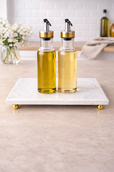 Sarıkaya Granit Doğal Mermer Ayaklı Dekor Sunumluk Stant 27x17 Cm Orta Boy Go...