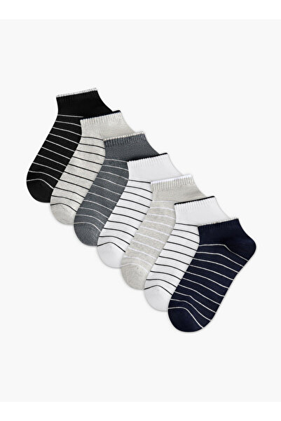 Lee Cooper جوارب رجالية بطول الكاحل - طقم من 7 قطع