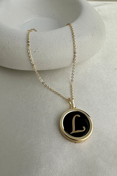Modex Gold Yellow Black Letter L Pendant (40+5cm Letter:2Cm)