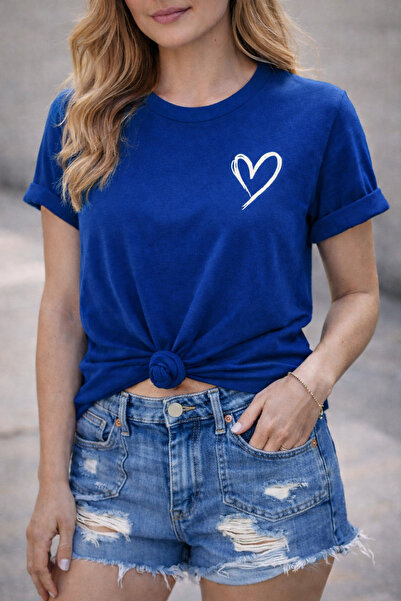 ArtYus Heart Love Printed Cotton Relaxed Fit Round Neck Unisex T-Shirt