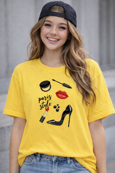 ArtYus Cool Girl Printed Cotton Relaxed Fit Round Neck Unisex T-Shirt