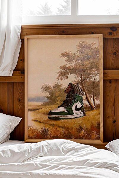 Saturn Pictură înrămată cu pantofi sport, decor pentru biroul de acasă și mag...