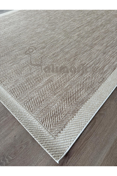 Dinarsu Sisal Prime 79265 - 071 | Sisal Prime Beyaz Bordürlü Bej Sisal Halı