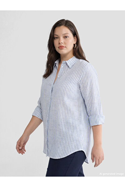 LC Waikiki Ριγέ γυναικείο πουκάμισο τουνίκ