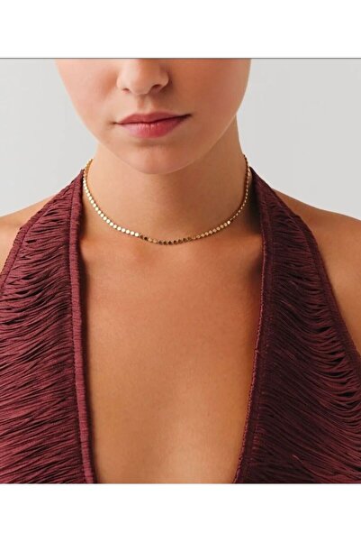 by milo jewellery 14 Ayar Luna Lıne Choker