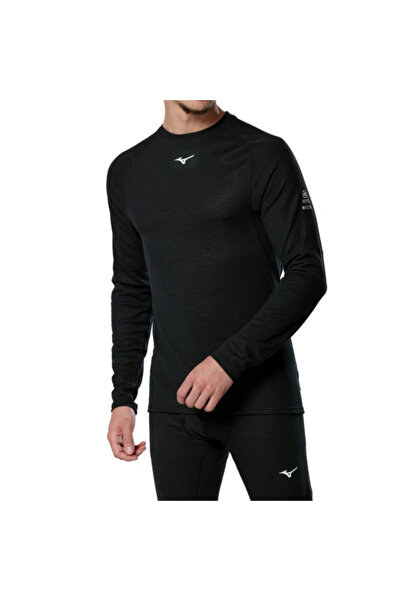 MIZUNO Premium Merino Wool Crew Erkek Termal ve Yün İçlik Siyah