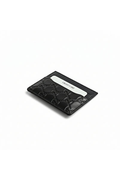 kaya wallet bag Siyah Deri Kartlık Mini Cüzdan – 4 Kart Bölmeli Erkek Kadın 1...