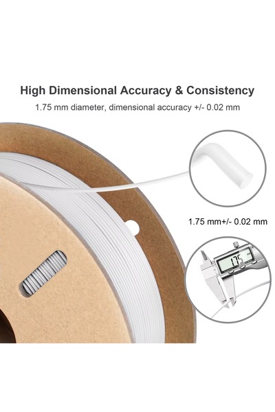 Filament PETG 1.75mm – 1KG – 3D Yazıcı Filamenti-Beyaz