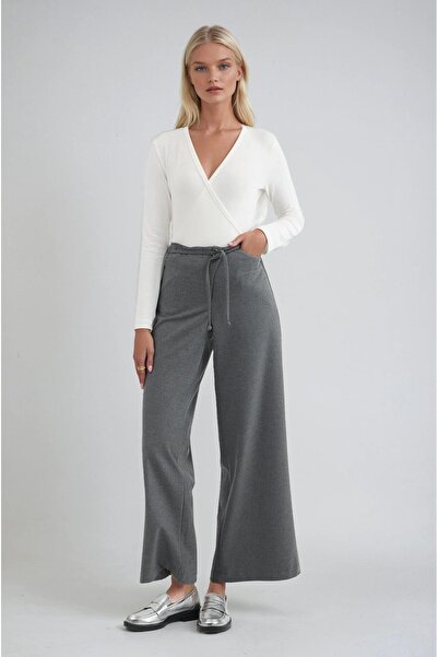 Lijuri Sa detaljem kaiša Osnovni Široki pantaloni 0126