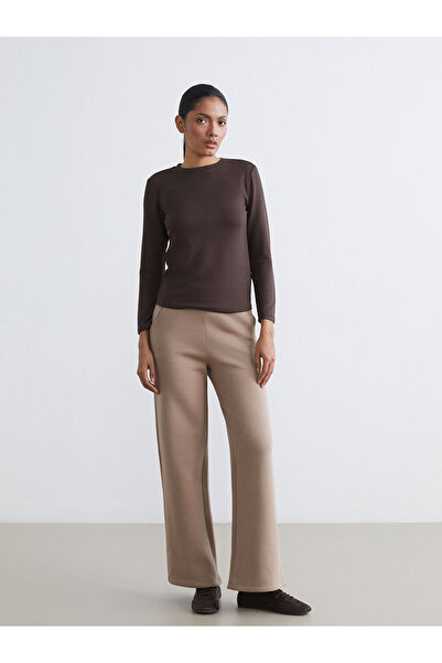 LC Waikiki Peak New Season Elastic Waist Wide Leg Women's Thick Sweatpants