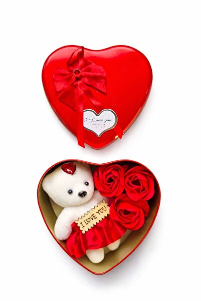 OEM Gift Box, Teddy Bear and Soap Roses